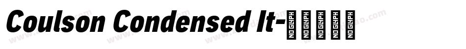 Coulson Condensed It字体转换